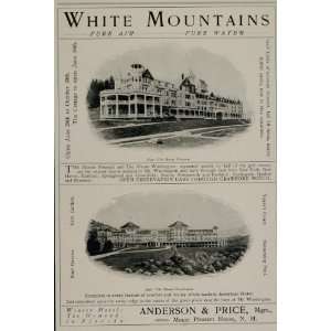   Ad Mount Pleasant Washington White Mountains Hotel   Original Print Ad