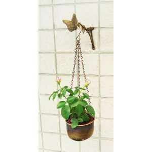  Brass Hanging Basket with Butterfly Wall Hanger Kitchen 
