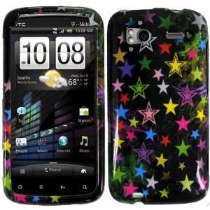 com Hard Color Stars Case Cover Faceplate Protector for HTC Sensation 