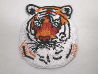 Tiger Head Embroidered Iron On Applique Patch  