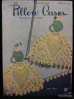Vtg Crochet Pillow Cases & Chair Backs Patterns Star 46  
