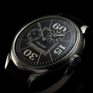 this timepiece features a handsome black silver dial in excellent 