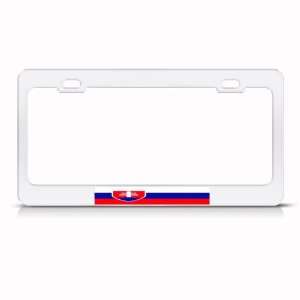  Slovakia Flag Slovakian Country Metal license plate frame 