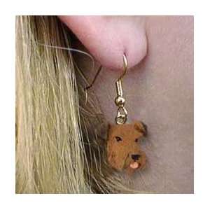  Airedale Earrings Hanging 