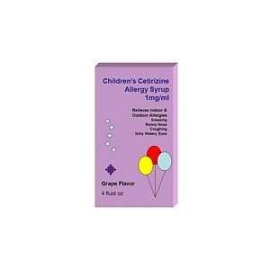  Childrens Cetirizine Allergy Syrup Grape 1mg/ml 4oz 
