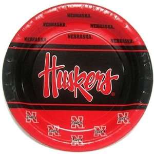   of Nebraska Huskers 9 inch Paper Plates 