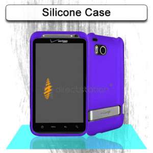 Purple Silicone Skin Case Verizon HTC Thunderbolt 6400  
