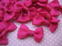 Lot of 40 Grosgrain Ribbon Bow W/Tie Hot Pink R055  