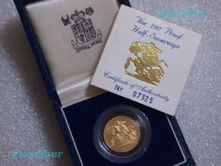   Kingdom Proof British Gold Half Sovereign 0.1176 oz 3.65 g of Gold