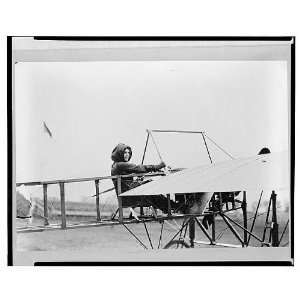  Harriet Quimby in cockpit of plane,1911