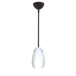   Pendant with Dome Canopy Finish Satin Nickel, Glass Shade Blue Cloud