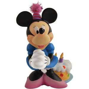 Westland Giftware Disney Birthday Minnie Mini Figurine, 3 1/2 Inch