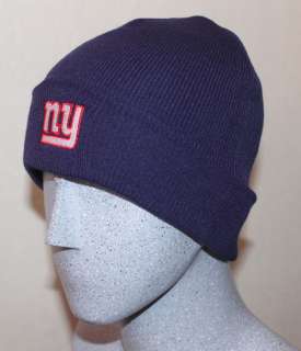 New York Giants Dark Blue Color Knit Beanie Hat  