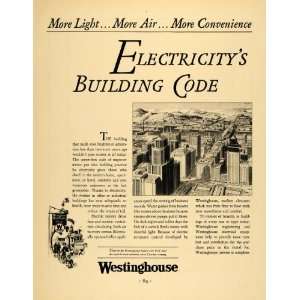  1930 Ad Westinghouse WJZ Electrical Equipment Elevator 