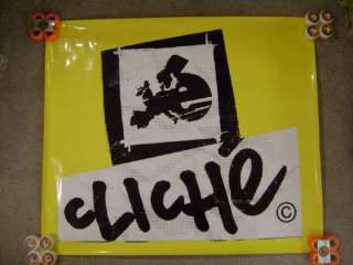 Cliche Combo Logo Skateboard Banner 42X 36  