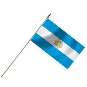  Argentina Flag (With Seal) 12X18 Inch Mounted E Poly 
