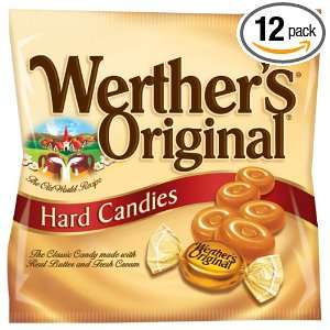 Werthers Original Hard, 3.0 Ounce Bags (Pack of 12)  
