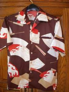 70s Rockabilly Vintage Hawaiian Shirt Disco Aloha S