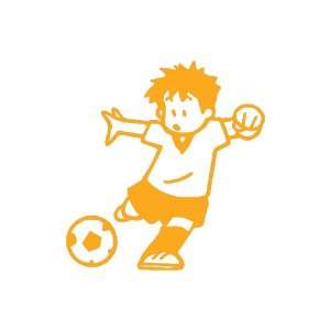  Soccer Boy GOLDEN YELLOW Vinyl window decal sticker 