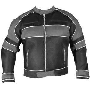  NEW MENS HOT WEATHER MESH MOTORCYCLE JACKET Gray 44 L 