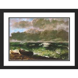  Courbet, Gustave 24x19 Framed and Double Matted The Stormy 