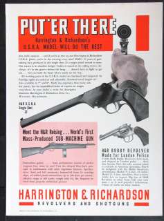   RICHARDSON Handgun & Reising Sub Machine Gun magazine Ad w160  