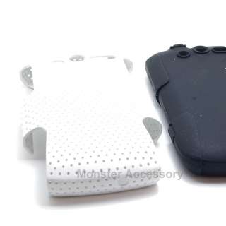 White Black APEX 2 in 1 Hard Case Gel Cover For HTC myTouch 4G T 