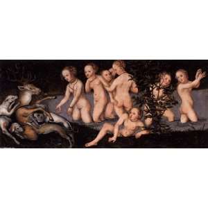  FRAMED oil paintings   Lucas Cranach the Younger   24 x 10 