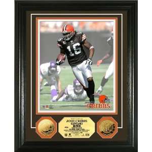  Joshua Cribbs 24KT Gold Coin Photo Mint   NFL Photomints 