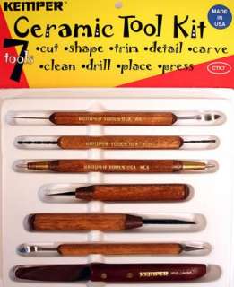 KEMPER 7 PC CERAMIC TOOL KIT #CTK7 GREAT FOR POTTERY, CLAY, & MORE 