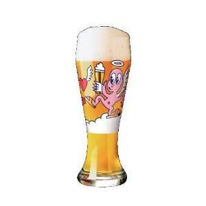  Weizen Beer Glass, Pink Angel, Designer Color Enamel w 