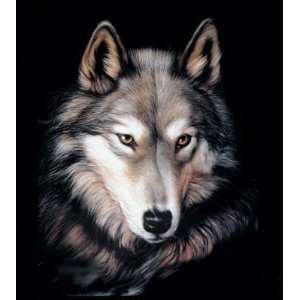  Signature Collection Indigo Wolf Face Queen Size Micro 