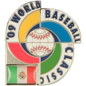  Mexico 2009 World Baseball Classic Logo Pin with Flag 