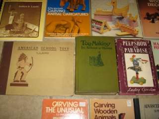 Lot 18 Vintage Books TOY MAKING Crafts CARVING Whirligigs ANIMALS 