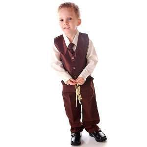   Infant Toddler Little Boys Formal Brown Suit Wedding Boy 12M 7 Baby