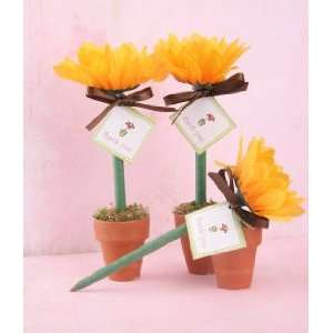  Spring Favors Sunflower Flower Pot Pens 