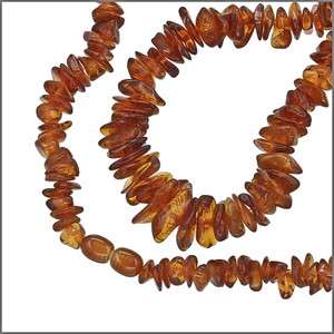   Baltic Amber Graduated Nugget Chips Necklace Beads ap.7 15mm #85382