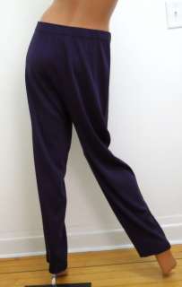 Exclusively Misook Purple Stretchy Knit Pants Large  