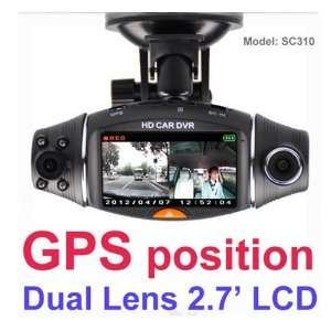  GPS 2.7 Car DVR,Two lens Vehicle Digital video recorder 
