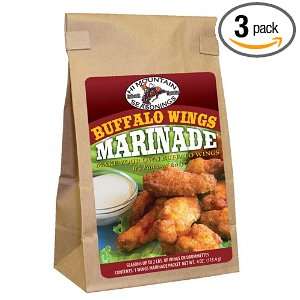 Hi Mountain Jerky Buffalo Wing Marinade, 0.65 Pound Bags (Pack of 3 