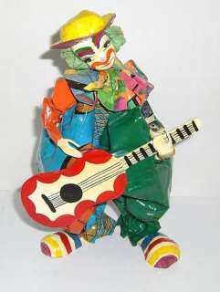 Large Hand painted Paper Mache Clown. These clowns were hand made and 