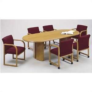  Contemporary Series Oval Conference Table (Split Curved Panel Base