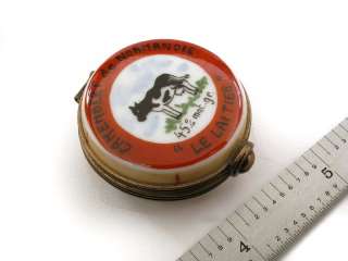   Pill Trinket Box—Camembert Cheese Wheel—Hand Painted  