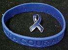   Pin Silicone Bracelet Set Colon Cancer Awareness Month is March New