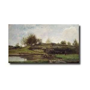  The Lock At Optevoz 1855 Giclee Print