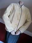 Norm Thompson Fleece Jacket SUPER SOFT Yellow Cream Size Large 12 14 