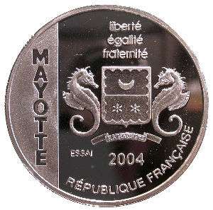 MAYOTTE silver 1½ euro, 2004, KM XE12, pattern essai  