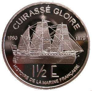 GUADELOUPE silver 1½ euro 2004, KM XE12, pattern essai  