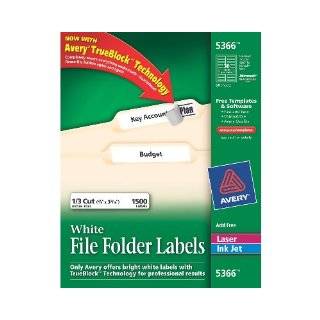 Folder Labels for Laser and Ink Jet Printers with TrueBlock Technology 