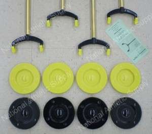 Continental Shuffleboard Set 4 Cues 8 ARCO Discs Rules  